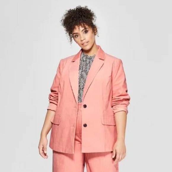 Who What Wear Jackets & Blazers - Who What Wear Pink / Peach Corduroy Blazer NWT NW 4x!